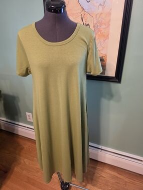 LuLaRoe Olive Green Short Sleeve Dress